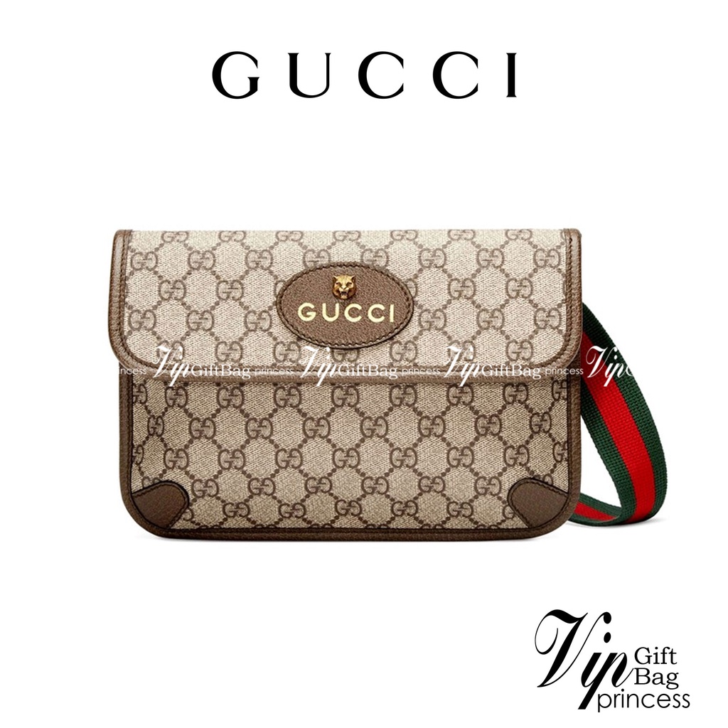 Gucci Neo Vintage Belt Bag / Gucci Ophidia Belt Bag กระเป๋าสะพายข้าง วัสดุผ้าใบ GG Supreme เปิดปิดแม่เหล็ก