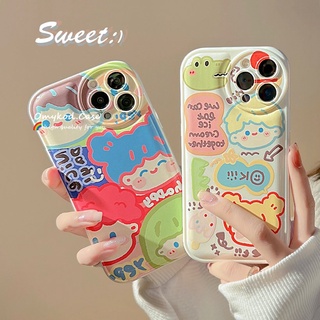 Omykod Samsung S21 S20 FE S22 S21 S20 Note 20 Plus M23 M33 M52 M53 Cute cartoon avatar air cushion phone case phone case soft protective back cover