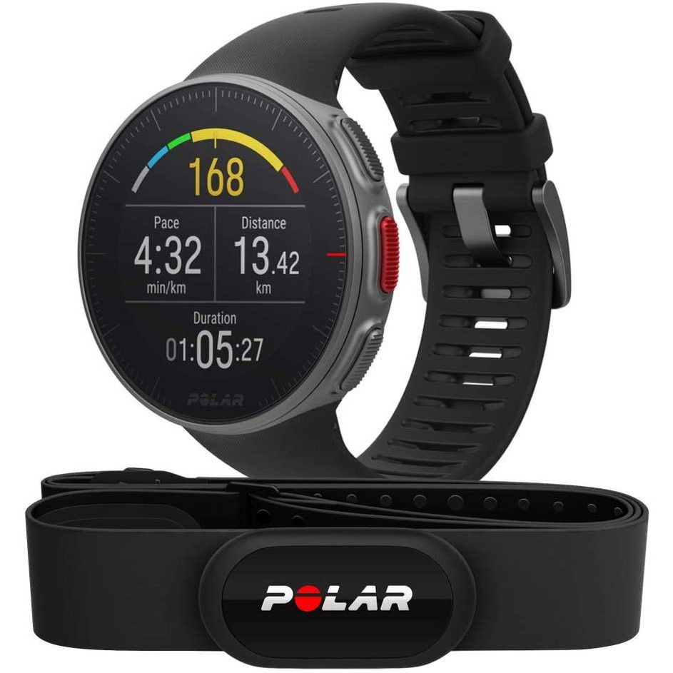 นาฬิกา Polar ตัวท็อป Vantage V พร้อมสายคาดหน้าอกวัดระดับชีพจร Polar H10 Heart Rate, GPS HRM Sports W