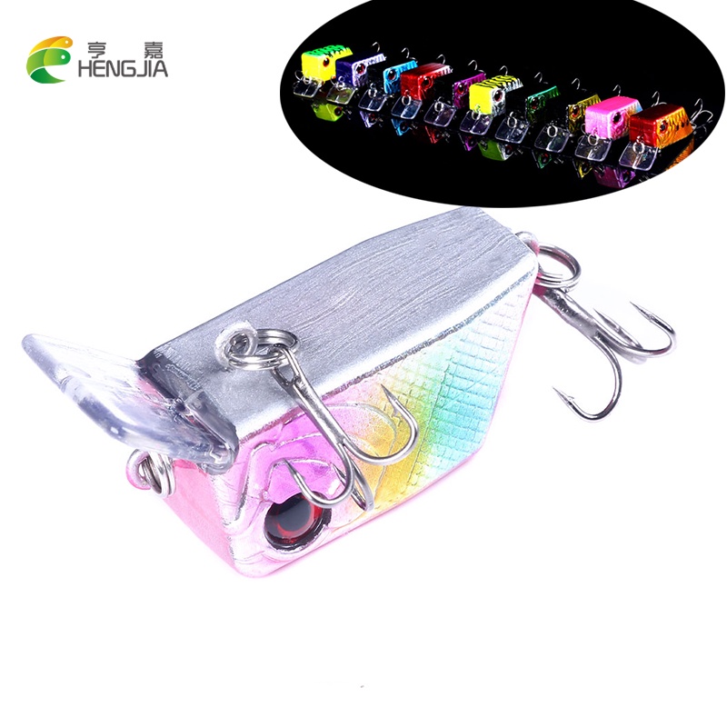HENGJIA crankbaits 45 มม.-7g Mini Square Bill Hard พลาสติกตกปลา Lure 10 สี Wobbler ดําน้ําเหยื่อว่ายน้ําสําหรับ Bass Pike ประดิษฐ์ตกปลา