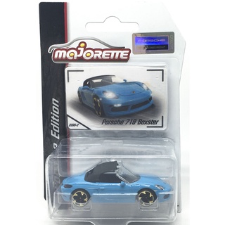 Majorette Porsche 718 Boxster - Porsche Edition - Blue Color /Wheels 5LTSG /scale 1/58 (3") Package with Card