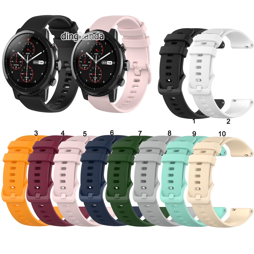 สายนาฬิกาข้อมือซิลิโคน สําหรับ Huami Amazfit Stratos 2 2S 3 Realme watch 2 3 pro