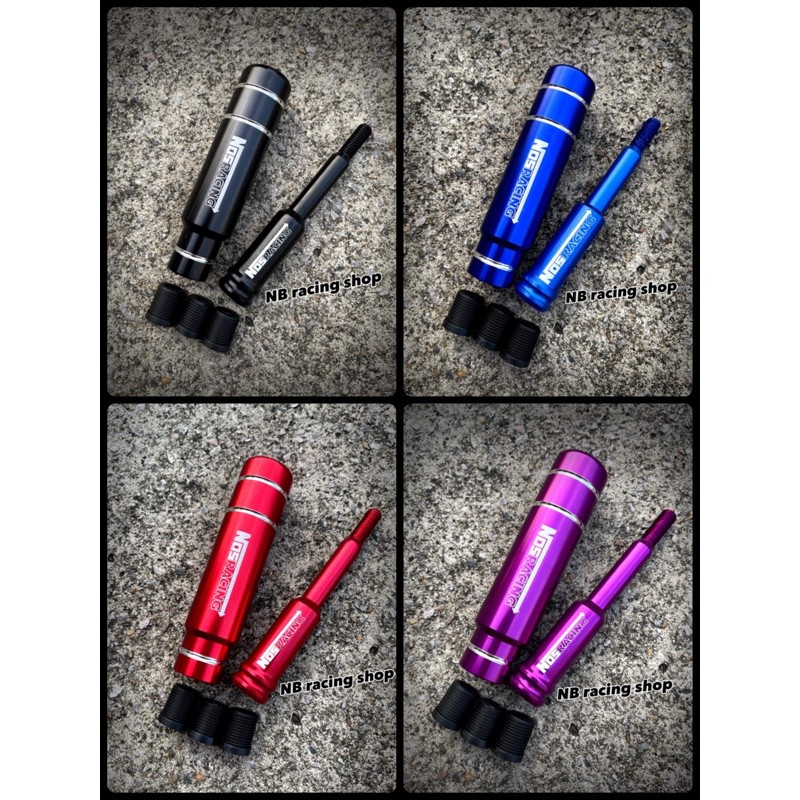 เซ็ทคู่ ถูกกว่า หัวเกียร์NOS RACING+ด้ามต่อเกียร์ แบบสี พร้อมบูท