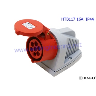 HTB117 ปลั๊กตัวเมียติดลอย 7P 16A 400V IP44 6h