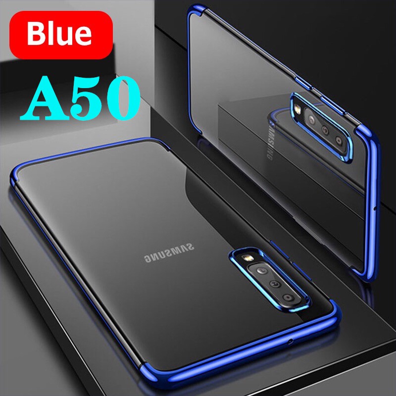 Case Samsung A50 / A50S / A30S เคสนิ่ม ขอบสีหลังใส เคสกันกระแทก สวยและบาง TPU CASE เคสซีลีโคน สินค้าใหม่ ส่งจากไทย