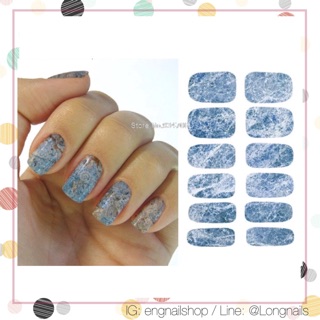 สติ๊กเกอร์ แทททู เล็บ แบบใช้น้ำ หินอ่อน ฟ้า opi essie orly zoya