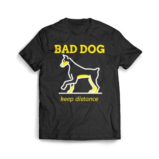 เสื้อผ้าผชเสื้อยืด ลายสุนัข Keep DistanceS-5XL