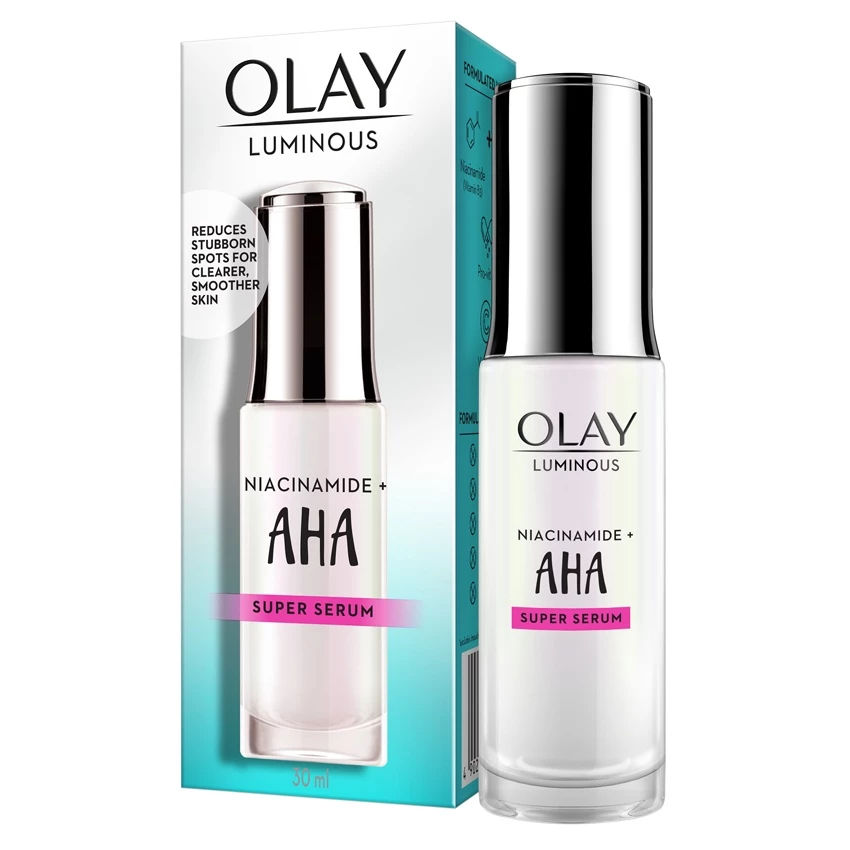 โอเลย์ ลูมินัส ไนอะซินาไมด์พลัส เอเฮชเอ ซุปเปอร์ เซรั่ม สกินแคร์ 30 มล. OLAY SUPER SERUM AHA 30 ML thumbnail 3