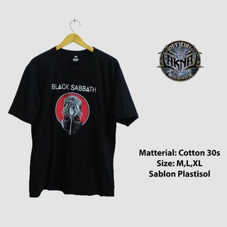 เสื้อยืด พิมพ์ลายวงร็อคเมทัล Sabbath สีดํา สําหรับผู้ชาย