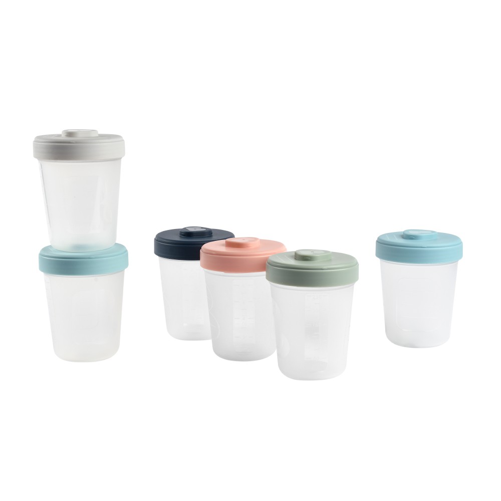 BEABA ชุดกระปุกเก็บอาหาร Toddler Food Storage Set - 6 Clip Portions (6x250 ml)