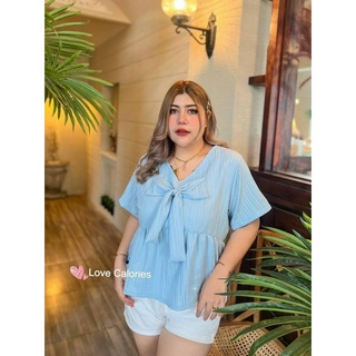 🔥Plussize🔥เสื้อคนอ้วน🔥 Freesize อก 48” ยาว 24”