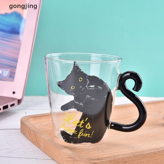 Gong แก้วกาแฟ ชานม น้ําผลไม้ รูปหางแมวน่ารัก ขนาด 250 มล.