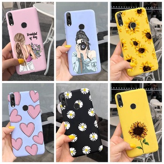 Huawei Y7 2019 / Y7Prime 2019 / Y7Pro 2019 DUB-LX1 LX2 LX3 สาวสวย เดซี่ เคสดอกไม้ ซิลิโคน TPU นิ่ม ด้านหลัง