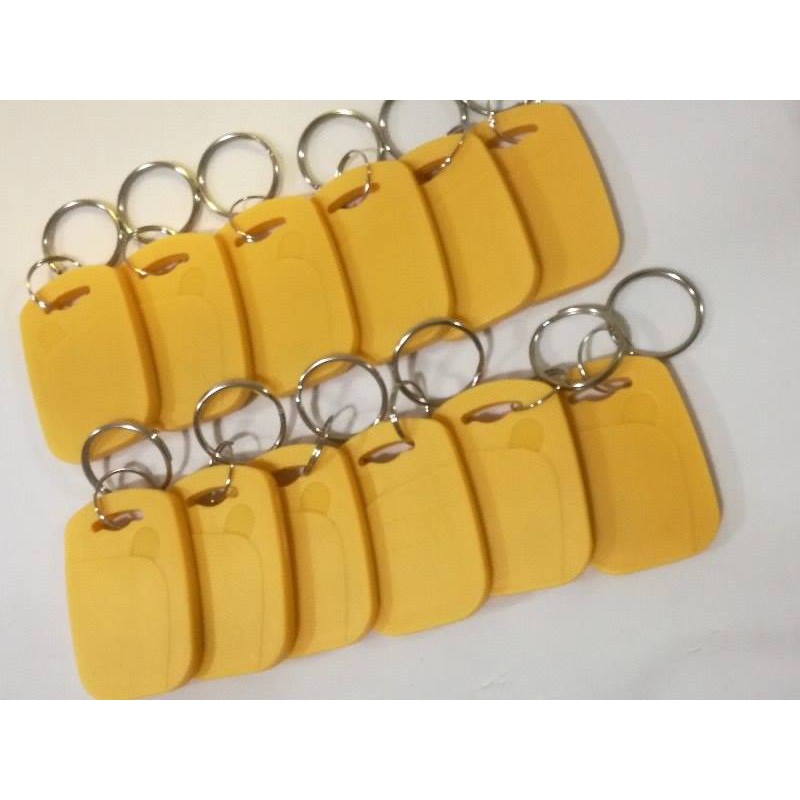 คีย์การ์ดแบบเหรียญ สี่หลี่่ยม(สีเหลือง) ID Card 125 k จำนวน 50 ขิ้น