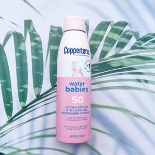 (Coppertone®) Water Babies SPF 50 Sunscreen Lotion Spray , 170g สเปรย์กันแดด สูตรอ่อนโยนต่อผิว