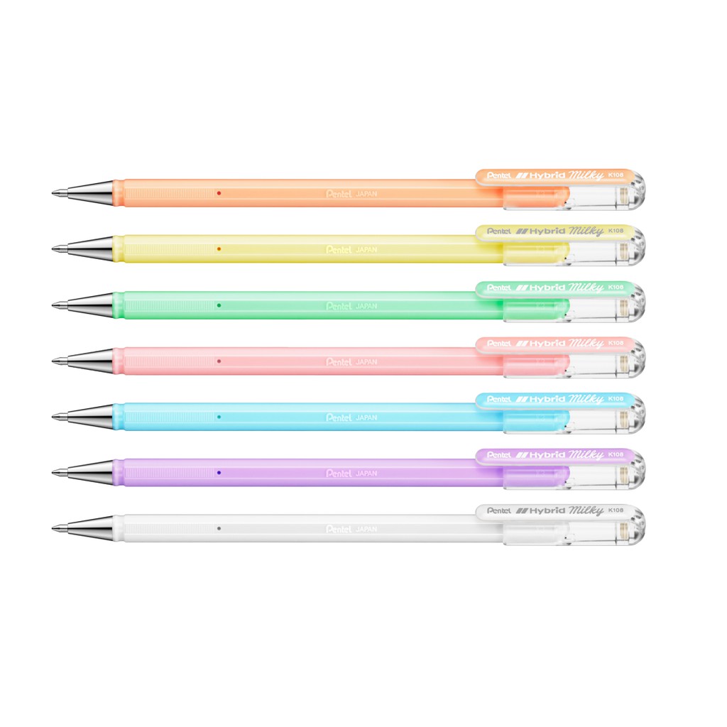Pentel K108 0.8mm Hybrid Milky Gel Roller Pen