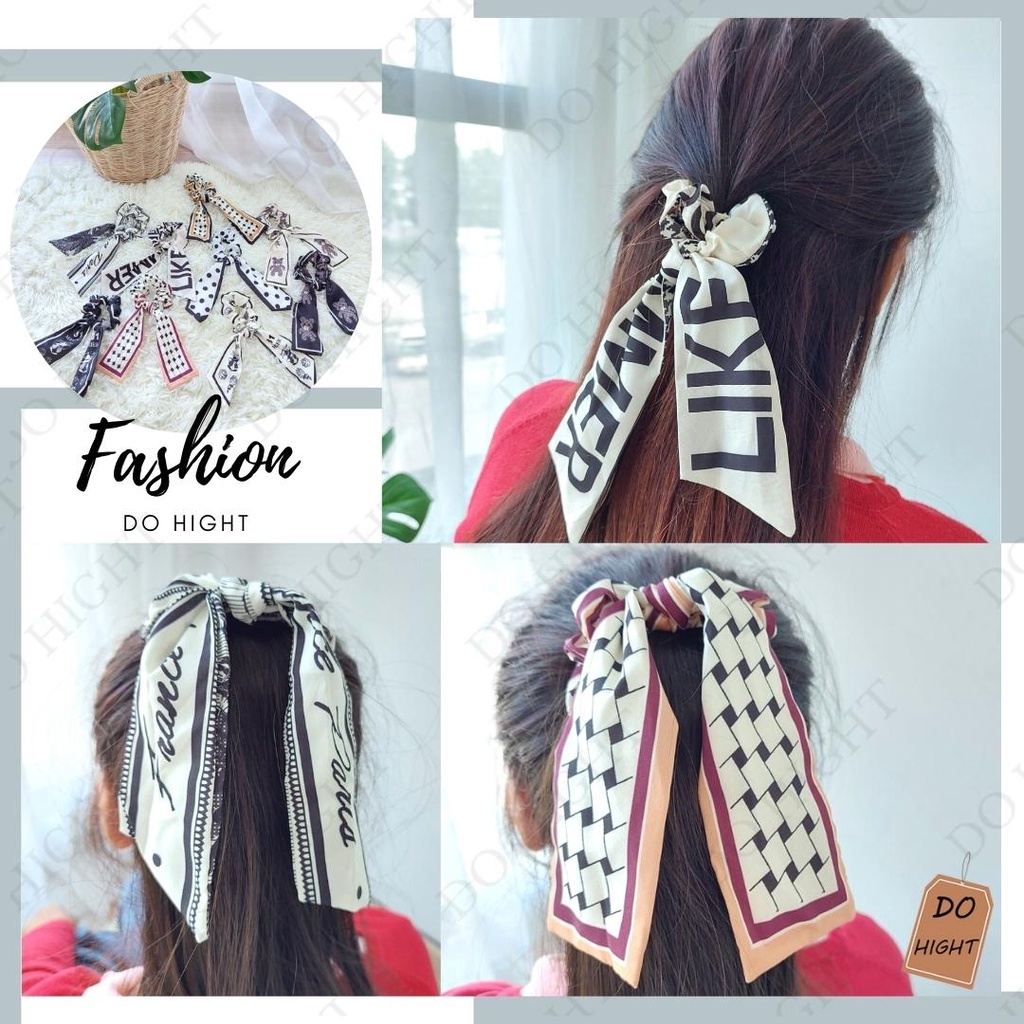พร้อมส่ง มีเก็บเงินปลายทาง ผ้ามัดผมเกาหลี มี 9 ลายให้เลือก (โปรดระบุลายที่ต้องการก่อนสั่งซื้อทุกครั้ง) : Do hight