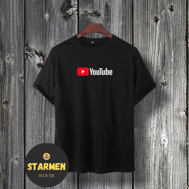 KATUN เสื้อยืด Unisex Distro YOUTUBE Combed Cotton 30s / สกรีนโพลีเฟล็กซ์ / พรีเมี่ยมโพลีเฟล็กซ์ / เ