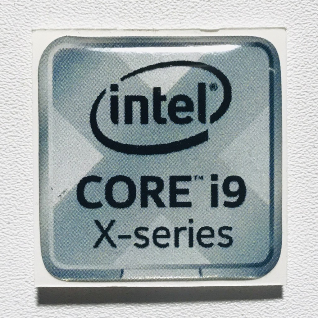 INTEL CORE i9 X-Series สติ๊กเกอร์สัญลักษณ์ลายนูนแบบยืดหยุ่น 3D ใหม่ล่าสุด