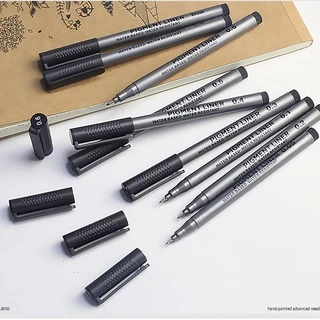 ปากกามาร์กเกอร์ กันน้ำ 0.05-0.8 สีดํา สําหรับนักเรียน สํานักงาน โรงเรียน 1 ชิ้น