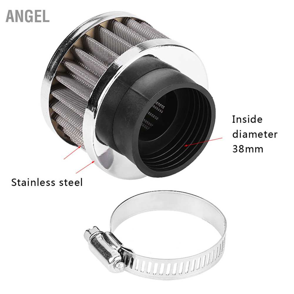 Angel Air Filter 38 มม . สําหรับรถจักรยานยนต ์ Motocross Atv Go Kart Pit 90cc-125cc