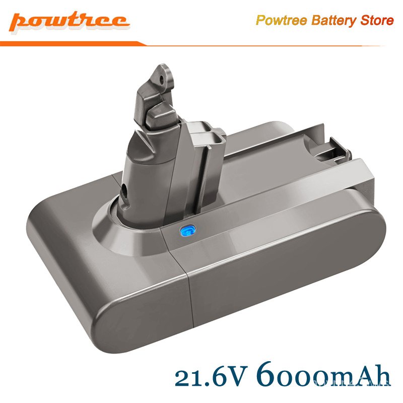 Powtree 6000mAh 21.6V Rechargeable Battery Li-ion for Dyson V6 DC58 DC59 DC61 DC62 DC74 SV09 SV07 SV06 Vacuum Cleaner To