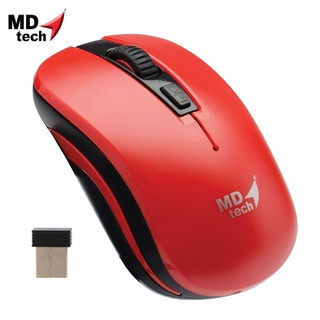 MOUSE MD-TECH (RF-134) WIRELESS OPTICAL USB (BLACK,Yellow.Pink.Red) รับสัญญาณไกล 15 เมตร (ประกัน 1 ปี).