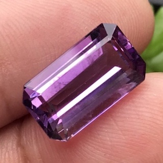 6.32ct 14.6x8.6mm พลอยอเมทิสต์ VS Octagon Natural Unheated Purple Amethyst