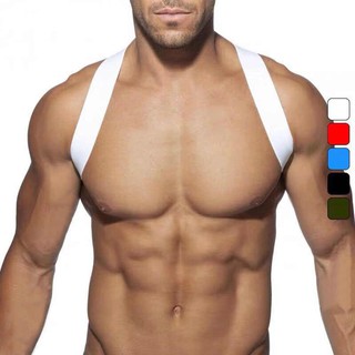 Hot Sale!! Men Sexy Shoulder Strap Nylon Elasticity Harness Corset Belt PU5501