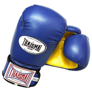 Thaismai BG124 นวมชกมวย นวมซ้อมมวย นวมต่อยมวย นวม หนังเทียม สีน้ำเงิน/เหลือง - Boxing Gloves PU Two tone Blue/Yellow