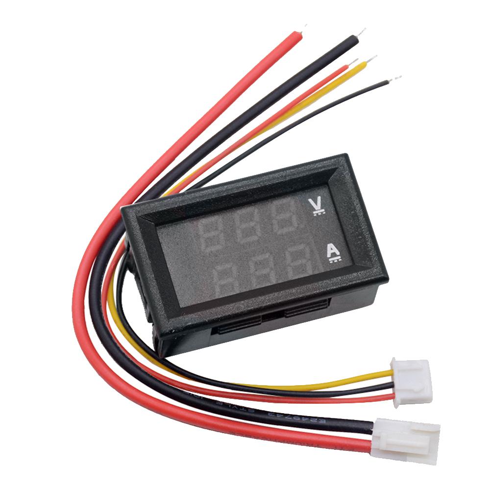 โวลต์มิเตอร์แอมมิเตอร์ดิจิทัล DC 100V 10A 50A 100A หน้าจอ LED ขนาดเล็ก 0.28 นิ้ว