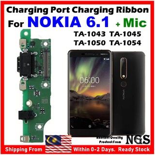 Ngs บอร์ดชาร์จพอร์ต สําหรับ Nokia 6.1 Nokia 6 2018 พร้อมไมโครโฟน และเครื่องมือเปิด