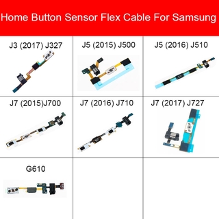 ปุ่มโฮม และสายแจ็คหูฟัง แบบยืดหยุ่น สําหรับ Samsung Galaxy J3 J5 J7 Prime On7 2015 2016 2017 J327 J500 J510 J700 J727 G610