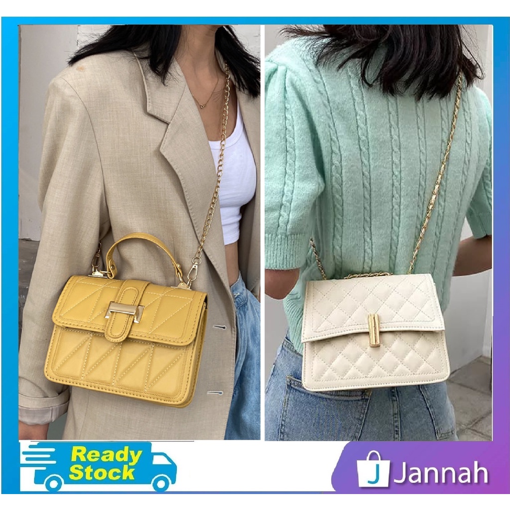 Jannah Beg Tangan Wanita Beg Bahu Silang (Travel Office Dinner Sling Shoulder Tote Bag กระเป๋าถือผู้