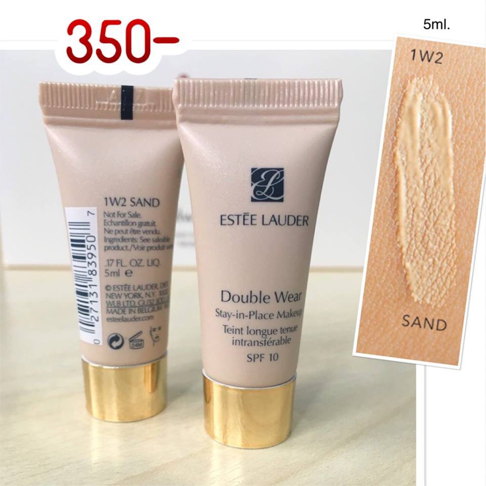 รองพื้นเอสเต้ที่ขายดีที่สุดEstee Lauder Double Wear Stay-in-Place Makeup SPF10 #Sand สี1W2ขนาด 5ml