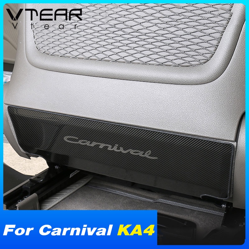 Vtear เด็ก Anti-Kick แผงตกแต่งภายในรถรายละเอียดที่นั่ง Anti-Dirty อุปกรณ์เสริมสําหรับ Kia Carnival KA4 2022 ~ 2026