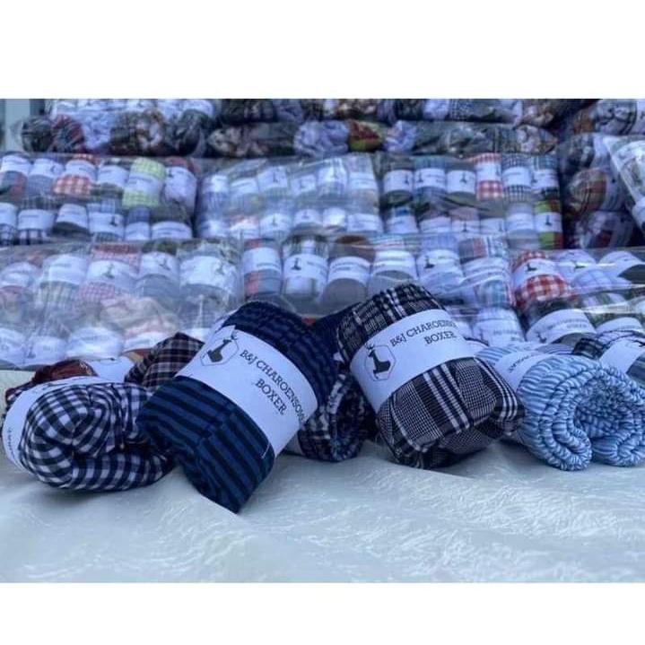 Boxer บ๊อกเซอร์ลายสก๊อต(คอนตอน)เอว 22-40 นิ้ว ใส่ได้ทั้ง ชาย-หญิง/คละลาย