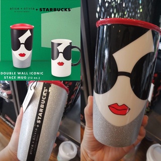 แก้วStarbucks Alice+Olivia Double Wall iconic stace mug 12 oz