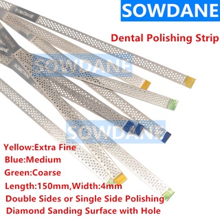 4mm Dental Metal Polishing Stick Polish Strip with Single Side of Diamond Sanding Surface with hole Teeth Whitening Mate