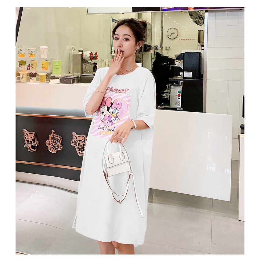 Monday 2020 ชุดเดรสคลุมท้องลายการ์ตูนสีคลุมโทน ลายสกรีนสีสวย สไตส์คุณแม่ยุคใหม่ - รูปที่ 3
