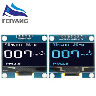 โมดูลหน้าจอ 1.3 นิ้ว Oled สีขาว / ฟ้า 128X64Spi / Iic I2C