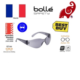 ิแว่นเซฟตี้ แว่นนิรภัย BOLLE 1667202A Bandido Asian Smoke Safety Glasses