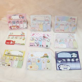 กระดาษโน้ตกาว​ Sticky note memo post it Kitty My melody Little twin stars Cinnamonroll Gudetama