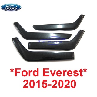 4ชิ้น ครอบเท้าแขน ลายเคฟล่า Ford Everest 2015 - 2020 ครอบที่พักแขนในรถ ฟอร์ด เอเวอเรส กันรอยที่เท้าแขน  ครอบที่พักแขน