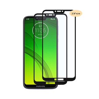 2PCS กระจก Motorola Moto G7 Power Play Plus Tempered Glass Full Cover Glass Screen Protector กระจกครอบเต็ม ป้องกันหน้าจอ