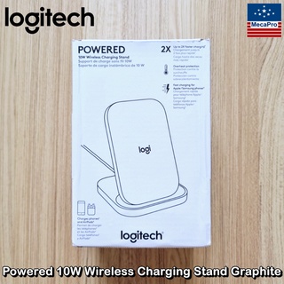 Logitech® Powered 10W Wireless Charging Stand โลจิเทค แท่นชาร์จไร้สาย รองรับอุปกรณ์มาตรฐาน Qi For Phones and AirPods