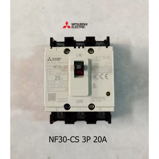 MITSUBISHI MCCB  NF30-CS 3P 20A  เบรคเกอร์มิตซูบิชิแท้