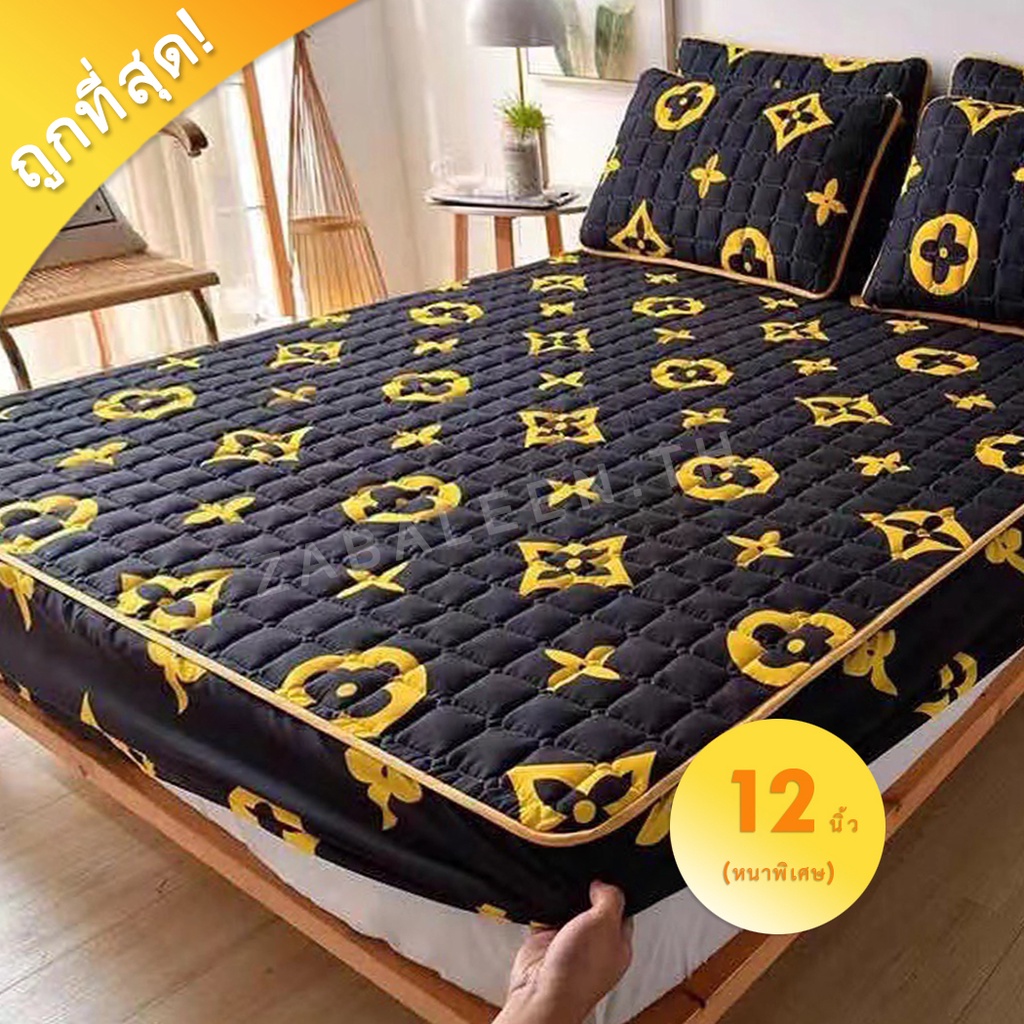 Room-ขนาด 6 ฟุต (หนา 12”) ผ้ารองกันเปื้อน ผ้าคลุมเตียง รุ่นหุ้มขอบ คุ้มเกินราคา!