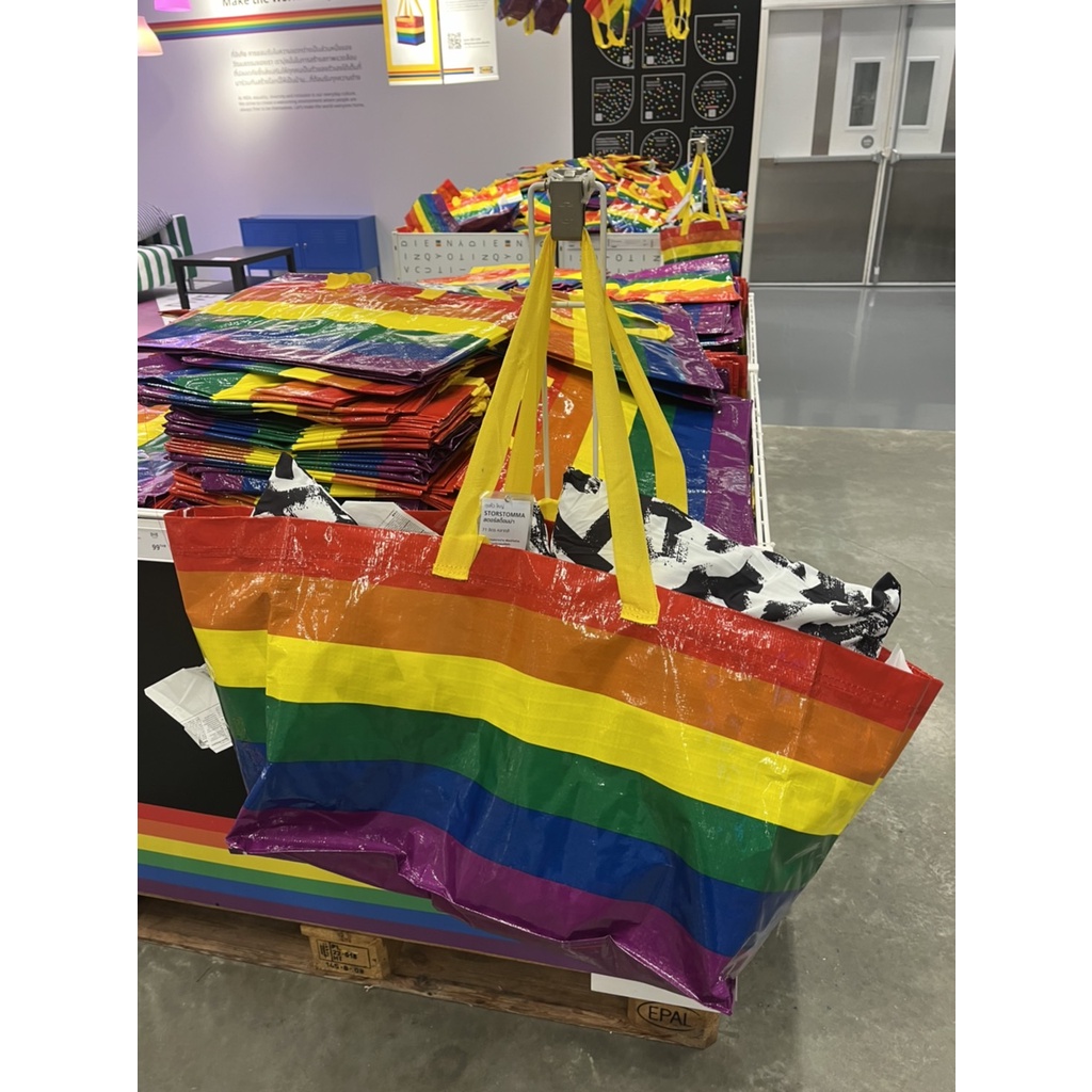 พร้อมส่ง ถุงอิเกียสีรุ้ง กระเป๋าอิเกีย รุ้ง Ikea Pride Limited รุ่นพิเศษ STORSTOMMA
