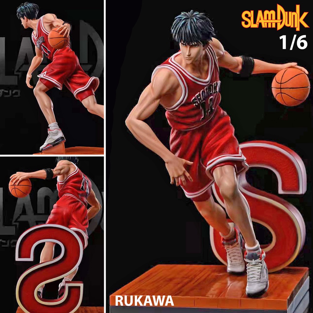Figure ฟิกเกอร์ ZX Studio Slam Dunk Shohoku สแลมดังก์ ทีมโชโฮคุ Kaede Rukawa คาเอเดะ รุคาว่า 1/6 สูง 27 cm Resin Statue